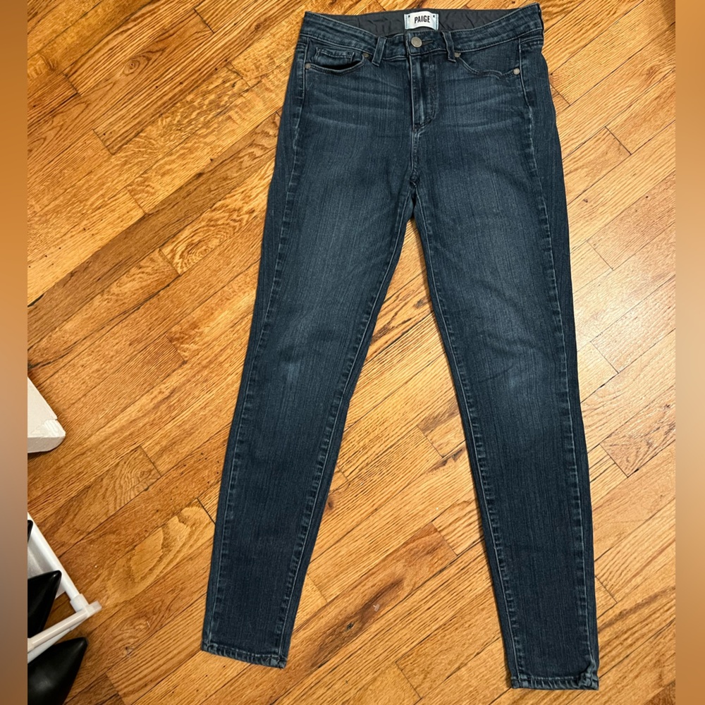 PAIGE dark wash skinny jeans